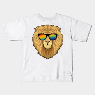 Lion with Sunglasses Kids T-Shirt